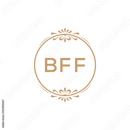 Elegant Monogram Logo Design with Decorative Frame – BFF Luxury Brand Identity Icon

