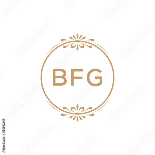 Fotografie Elegant Monogram Logo Design with Decorative Frame – BFG Luxury Brand Identity I