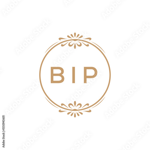 Elegant Monogram Logo Design with Decorative Frame – BIR Luxury Brand Identity Icon
