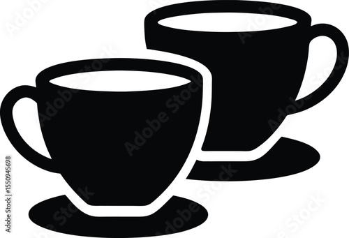 Double Espresso Cup Icon Vector Illustration