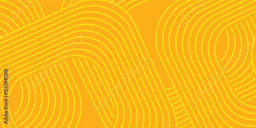 Pasta background, spaghetti abstract geometric pattern. Macaroni yellow poster. Wavy abstract pattern. modern vector.