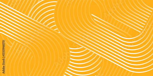 Pasta background, spaghetti abstract geometric pattern. Macaroni yellow poster.