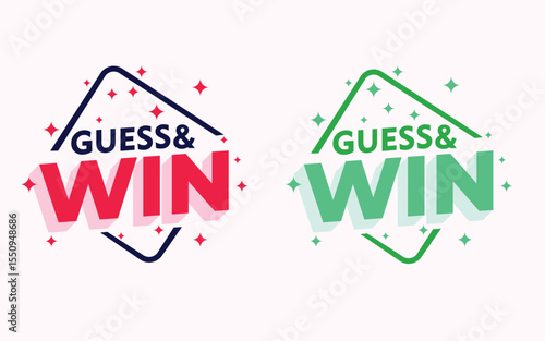 Guess and Win Banner – Contest Giveaway Promotion, Lucky Draw, Reward Challenge Design