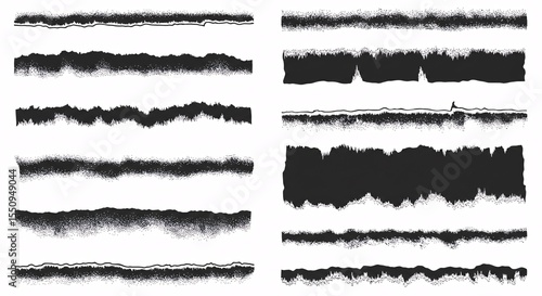 Grunge Brushes Collection of 12 Unique Ink Textures