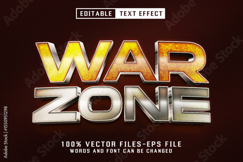 War Zone Metalic Text - Editable Text Effect