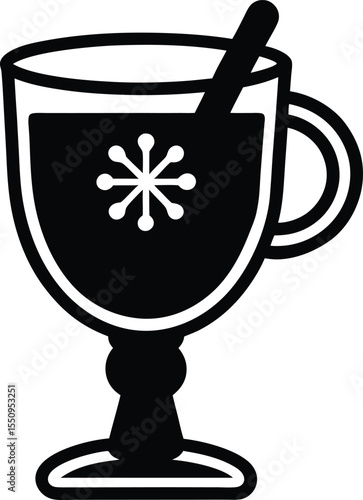 Mulled Wine Drink Icon Vector Illustration