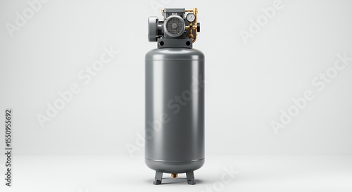 Gray industrial air compressor