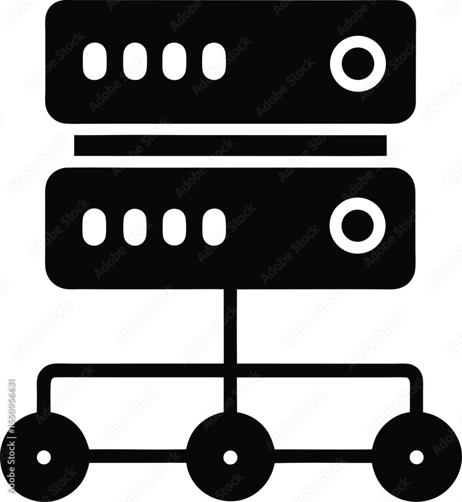 Server Connection Icon Vector Illustration Server Connection Icon Vector Illustration