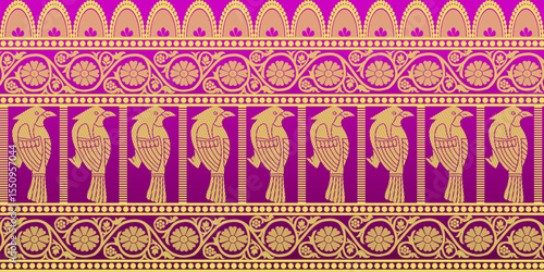 beautiful graphic saree design and this sari design is in Indian style which is for textile fashion industry and it can be used as wallpaper backdrop and website bg this style is originated in india