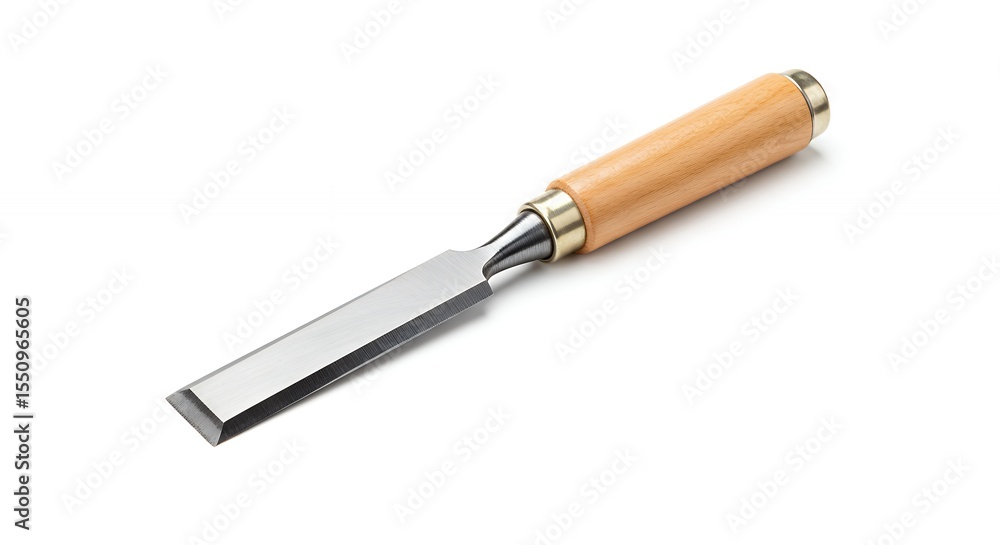 Fototapeta premium Woodworking chisel against white background
