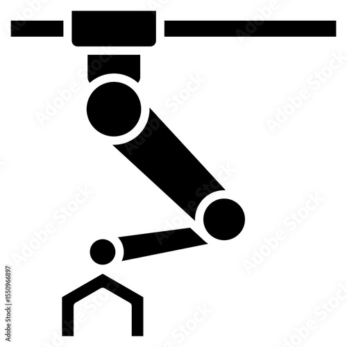 Robot Arm glyph icon