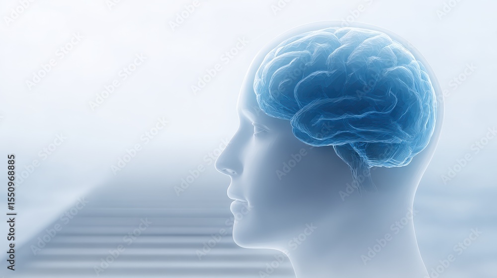 Obraz premium A conceptual illustration of Neuro Linguistic Programming techniques influencing the mind