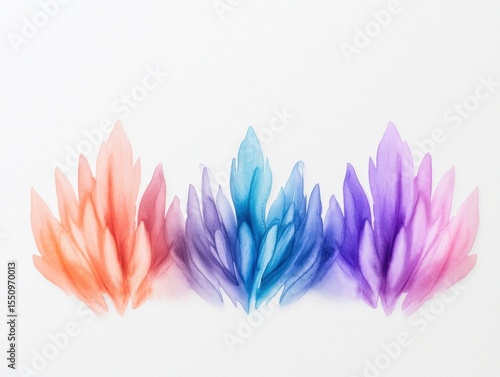 Abstract watercolor floral arrangement