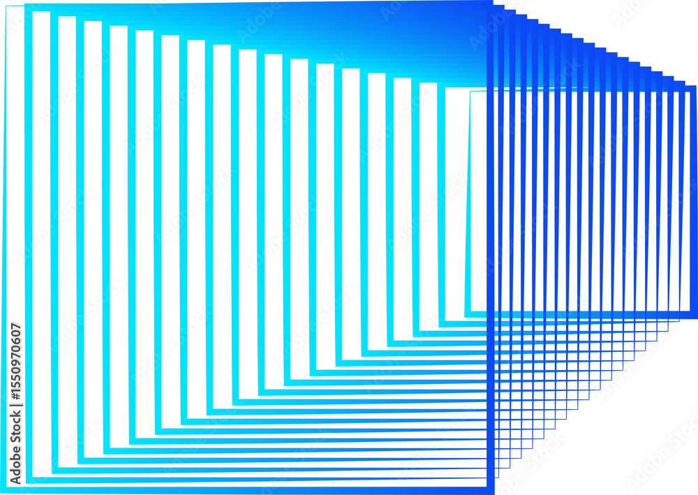 Obraz premium Square color blend line gradient technology concept, logo, template, frame