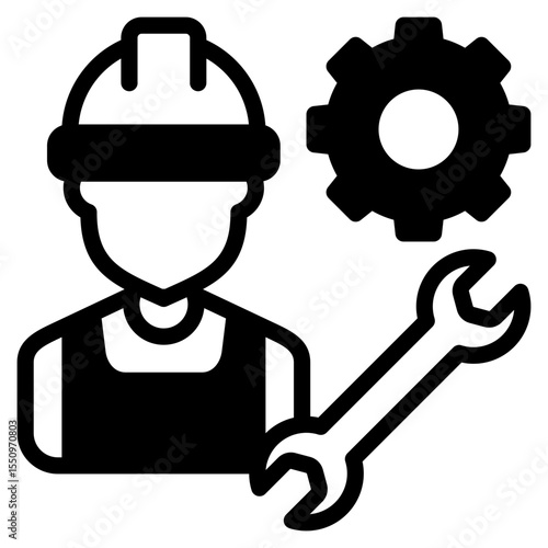 Engineer outline mixed icon