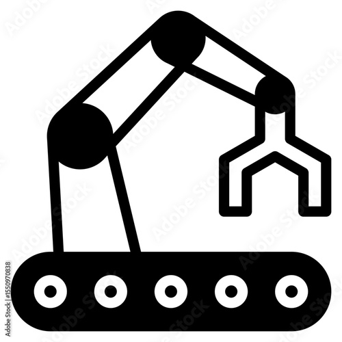 Robot Arm outline mixed icon