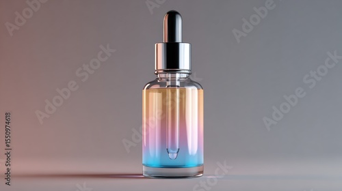 Wallpaper Mural Elegant gradient dropper bottle on sleek background showcasing vibrant colors and modern design. Torontodigital.ca