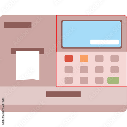 cash machine vector icon isolated on white