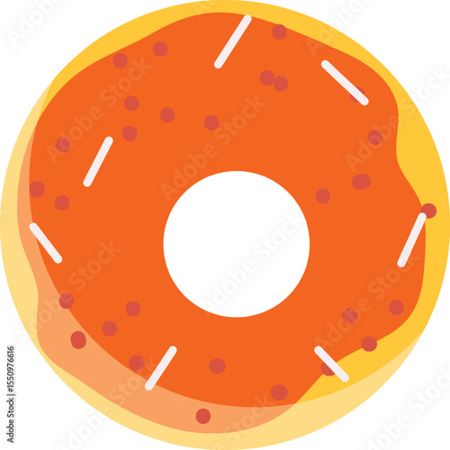 fresh sweet donut vector bakery icon isolated on white