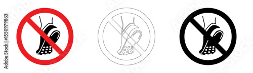 do not wear metal studded footwear in vector format