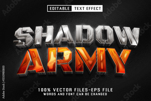 Shadow Army 3d Text - Editable Text Effect