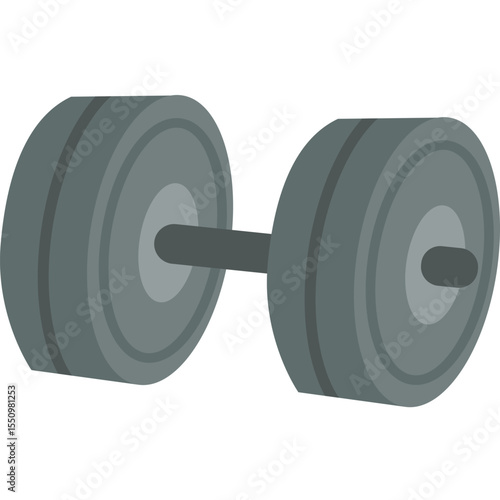 dumbbell vector sport and bodybuilding icon isolated on white