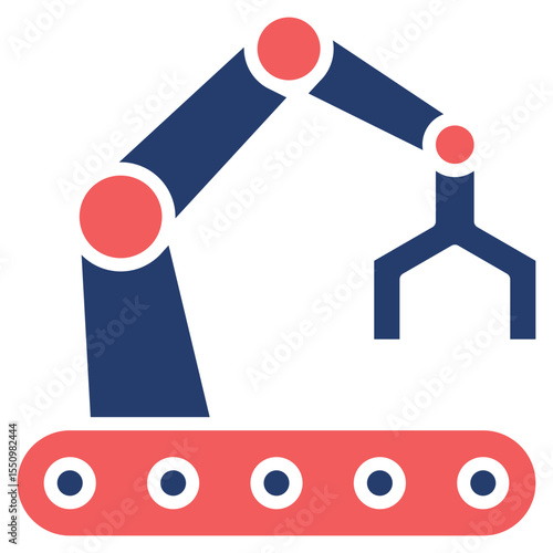 Robot Arm solid color icon