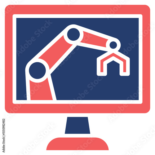 Robot Arm solid color icon