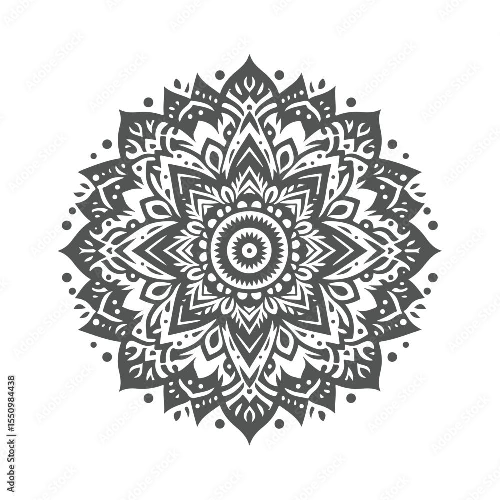 Fototapeta premium mandala pattern vector silhouette clip art background design illustration