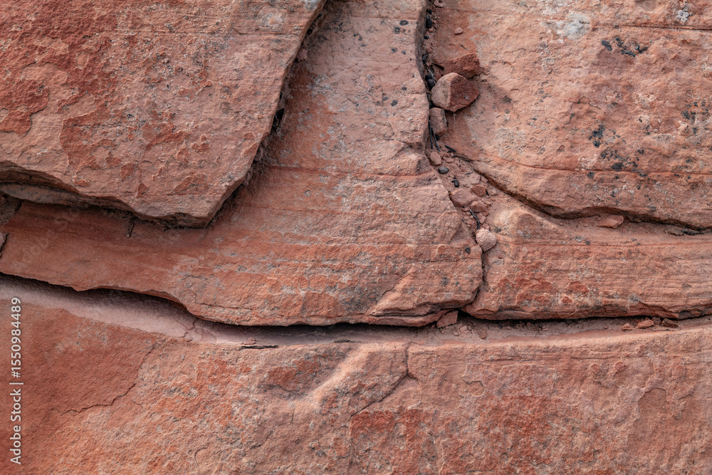 Fototapeta premium Zion National Park, Utah. Navajo Sandstone / Sedimentary rocks, Weathering. The Navajo Sandstone is a geological formation in the Glen Canyon Group