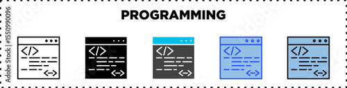 Programming Icon Pack Line Glyph