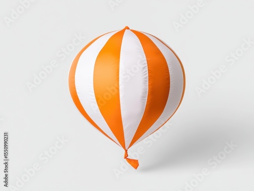 Orange and White Striped Balloon