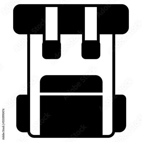 Backpack black icon