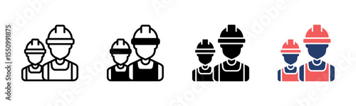 Project Worker icon sheet multiple style collection