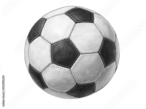 Football painting isolated on a white background.