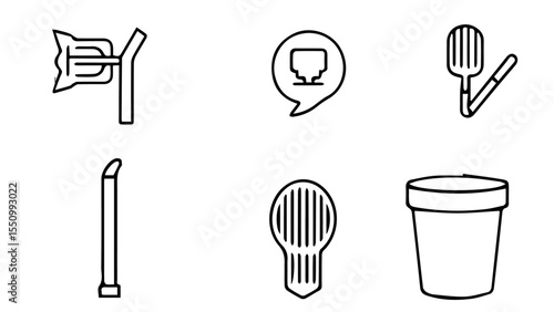 Urban Mobility Icons – Thin Line Set for Transport Apps set of kitchen utensils