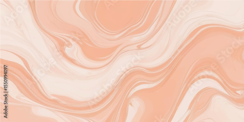 Flowing pastel peach marble background texture