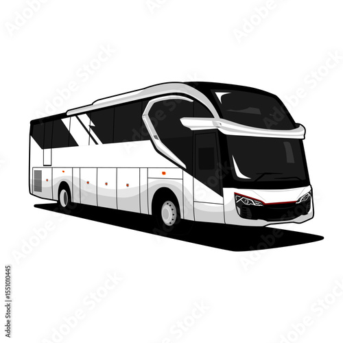 passenger modern bus vector illustration