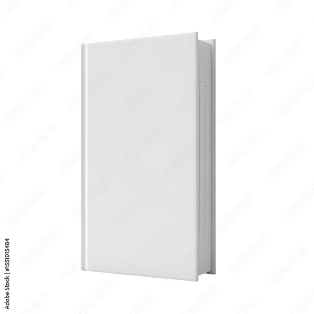 Blank white book with a plain cover ready for text and illustrations on a black background Blank white book with a plain cover ready for text and illustrations on a black background