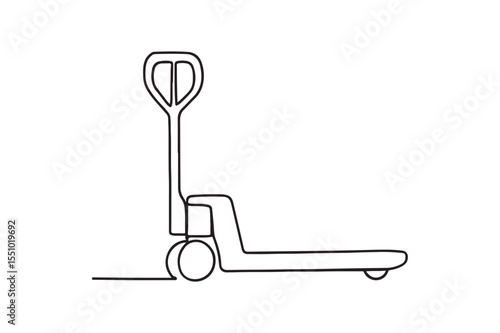 Manual Pallet Jack continuous one line drawing minimalism design