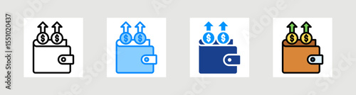 Expense Icon Collection Set Multiple Style