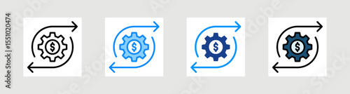 Cash Flow Icon Collection Set Multiple Style