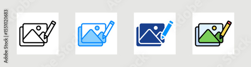 Photo Editing Icon Collection Set Multiple Style