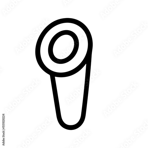 Simple Outline Microphone Music Audio Sound Recording Device Icon