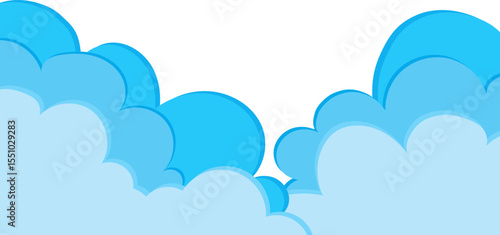 Soft wave cloud in upper right cutout design
