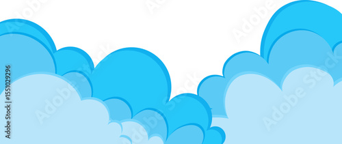 Flat sky cloud in upper left corner shape