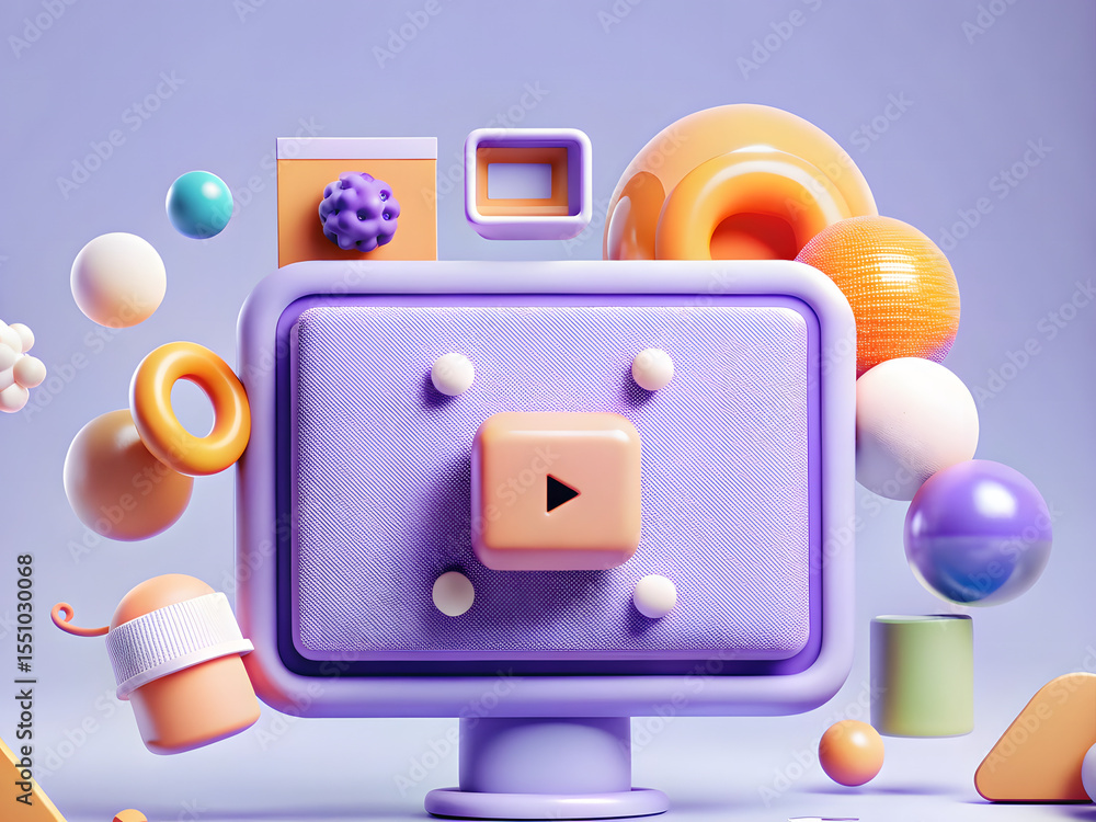 Obraz premium Digital camera and mobile phone with colorful application icons vector illustration