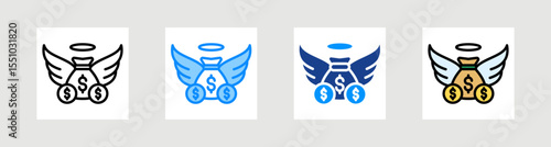 Angel Investor Icon Collection Set Multiple Style