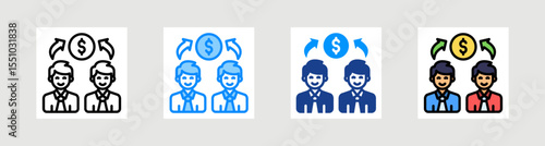 Mutual Fund Icon Collection Set Multiple Style