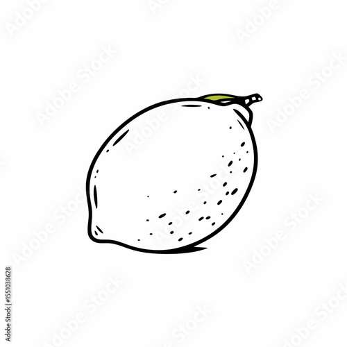 Hand-Drawn Lemon Illustration  Citrus Fruit Sketch for Recipes, Menus, and Designs